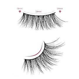 Onlyall Half Eyelashes Corner Lashes Natural Lashes Half Lashes Wispy End Lashes Corner Eyelashes 3/4 Lashes 7 Pairs C19