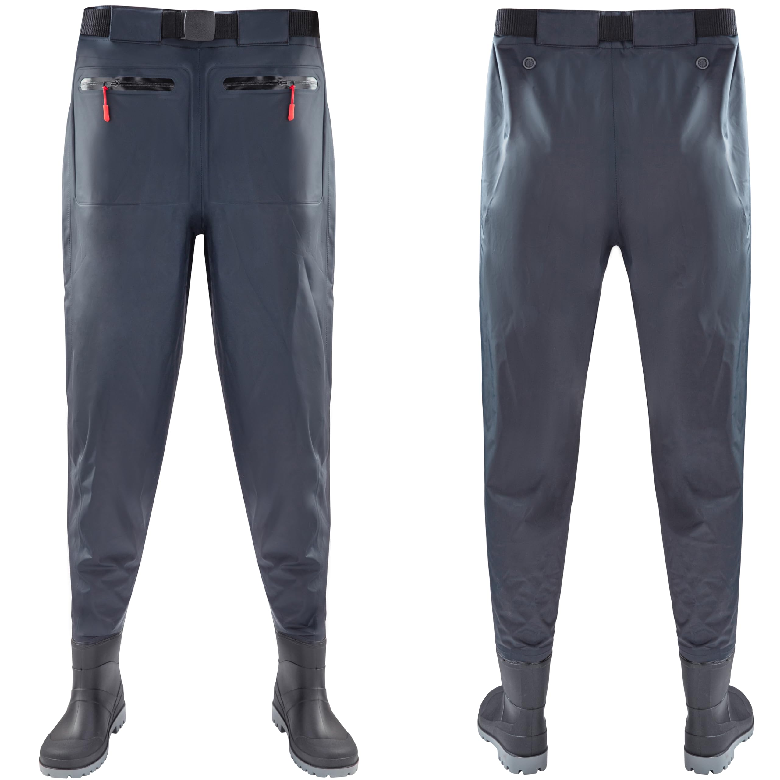 3D Nylon Wathose Herren wasserdicht Gr 40-45 Damen Frauen Wathose atmungsaktiv angelhose wasserdicht mit Stiefeln Fischerhose angelstiefel für Baustellen, Angeln, Bauernhöfe
