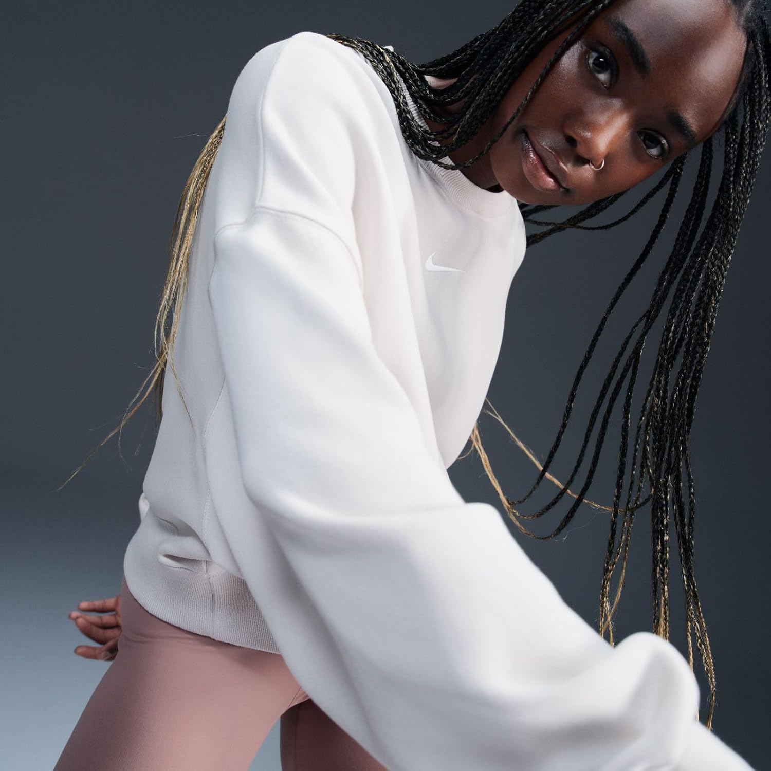 Nike W NSW Phnx FLC OOS Crew Top Women's - Image 5