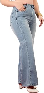 Miss Chase A+ Women's Wide Leg High Rise Regular Length Stretchable Denim Jeans Price In India