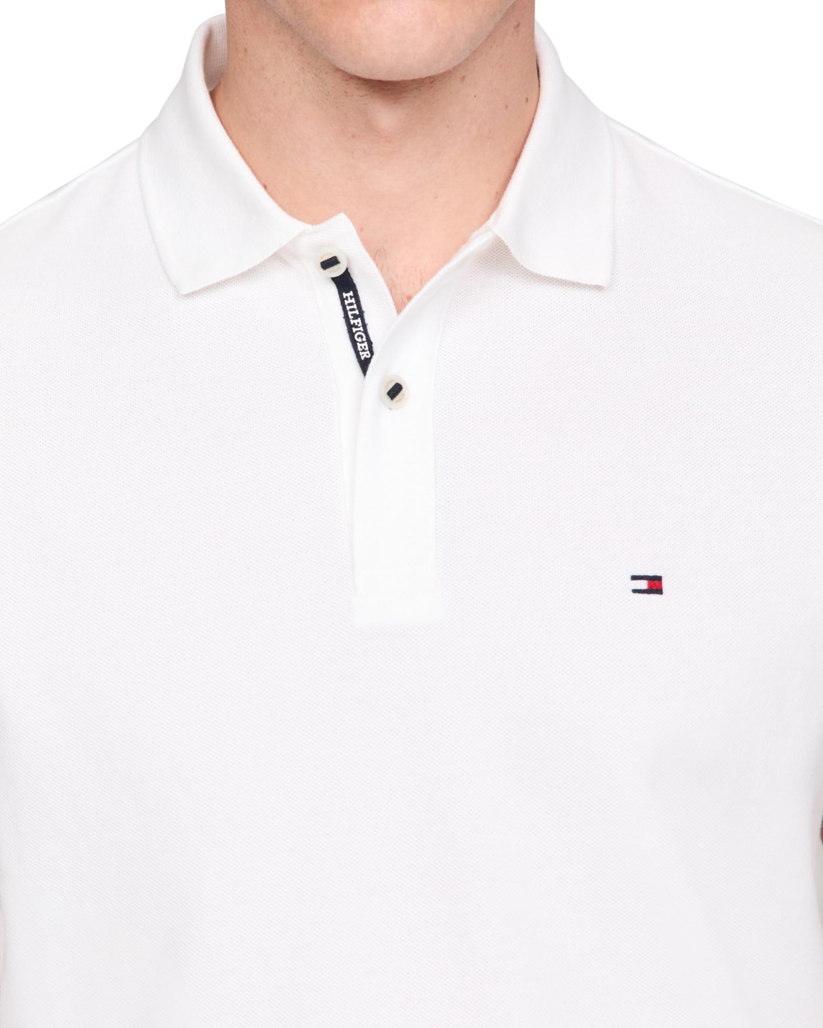 Tommy Hilfiger Herren Short Sleeve Casual Polo Shirts in Regular Fit with Stretch and Cuff Designs Kurzärmeliges lässiges Poloshirt in normaler Passform mit Stretch- und Manschetten-Designs
