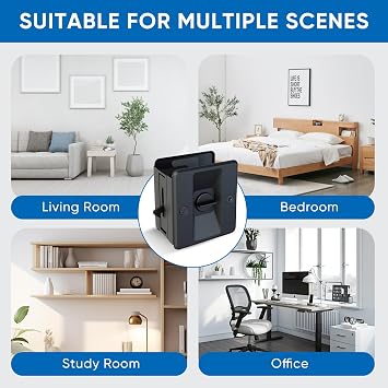 JUBEST Privacy Pocket Door Lock with Pull, Install Quickly and Easily, Replace Old or Damaged Sliding Door Locks, 2-23/32x2-1/2, for 1-3/8 to 1-4/7 Thickness Door, Black
