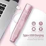 Akunbem Women Electric Shaver Dual Head Bikini Trimmer for Women IPX7 Waterproof Wet & Dry Use Body Hair Trimmer and Facial Hair Remover for Bikini Underarm Leg Arm Body Face (Pink)