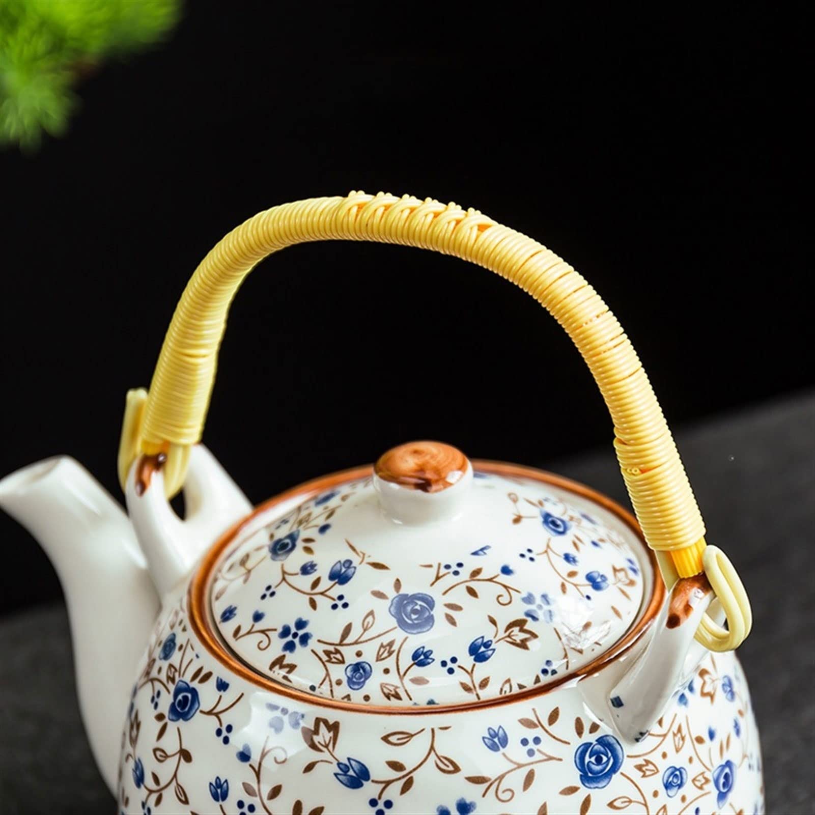 Amazon.co.jp: ティーポット 900 ミリリットル昔ながらの青と白の