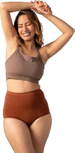 Mahina Modal Period Panty for Girls & Women - Dark Brown, No Pads Required, High-Waist, Reusable, Leakproof, No Rashes