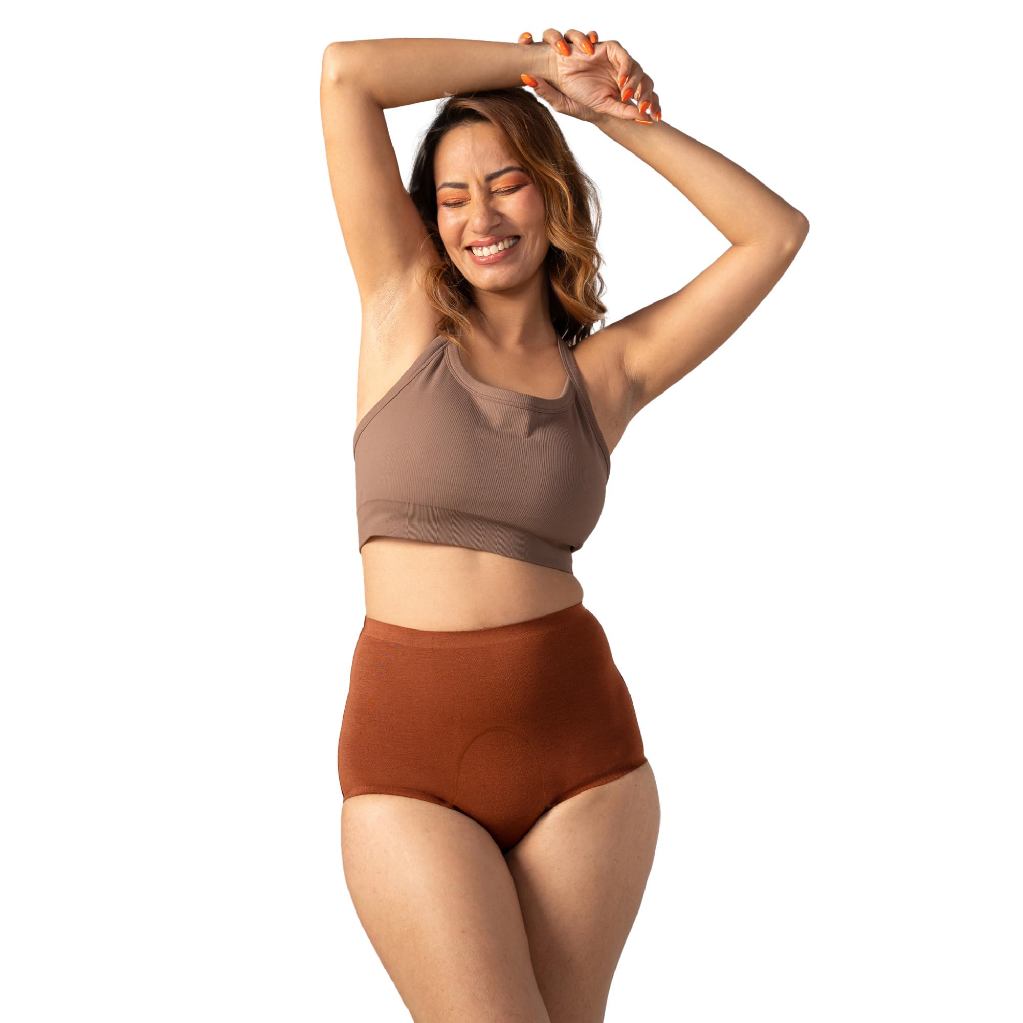 Modal Period Panty for Girls & Women - Dark Brown, No Pads Required, High-Waist, Reusable, Leakproof, No Rashes-image-17