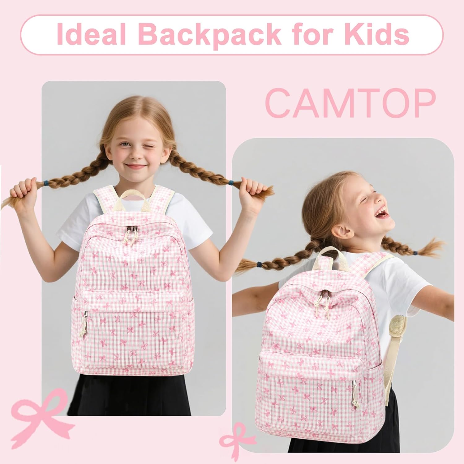 CAMTOP Preschool Backpack for Kids Girls Backpack Kindergarten School Bookbags for Toddler Travel