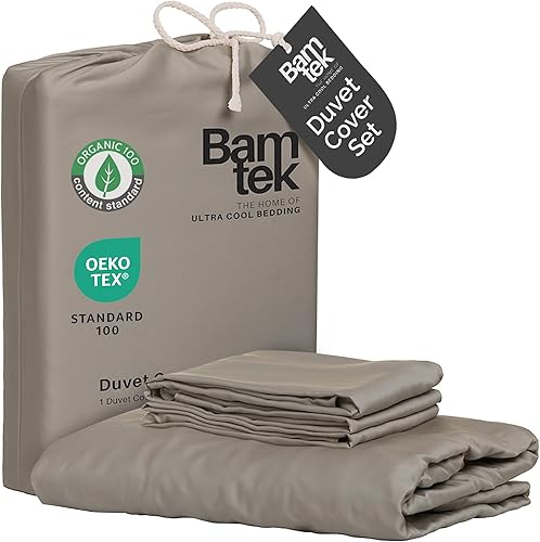 Miniatura 10 de Juego de funda de edredón - Funda de edredón 100% viscosa de bambú, tamaño Queen, 3 piezas de funda de edredón refrescante de lujo para personas que