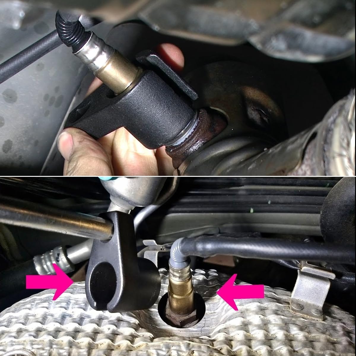 Offset Oxygen Sensor Socket, 3/8-Inch Drive by 7/8-Inch (22mm) Oxygen Sensor Wrench Offset Puller, O2 Sensors Adapter Wire Gate Accesses from Side Preventing Damage to Wires