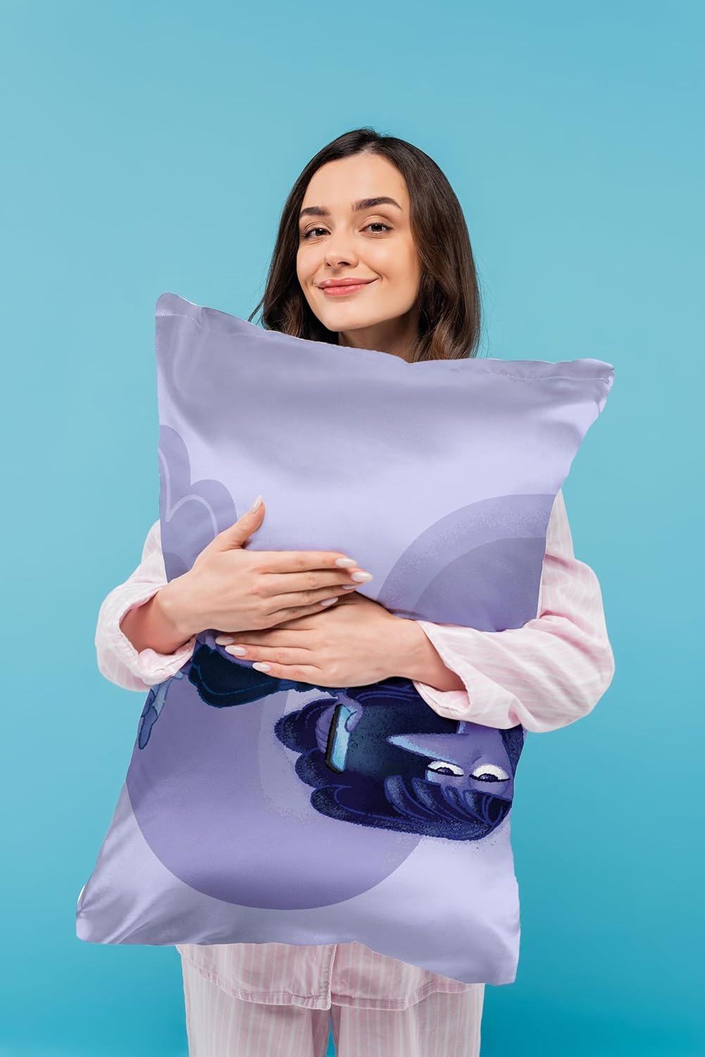 Jay Franco Disney Pixar Inside Out Ennui Satin Pillowcase - Standard Size 20x30 Inch Silky Soft Blue Premium Pillow Cover - Image 2
