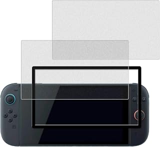 KPNS アンチグレア 日本素材製 Switch 2 用 さらさら ガラスフィルム サラサラ 強化ガラス 反射防止 指紋防止 指滑り ゲーム用 保護フィルム【2枚セット】ガイド枠付き