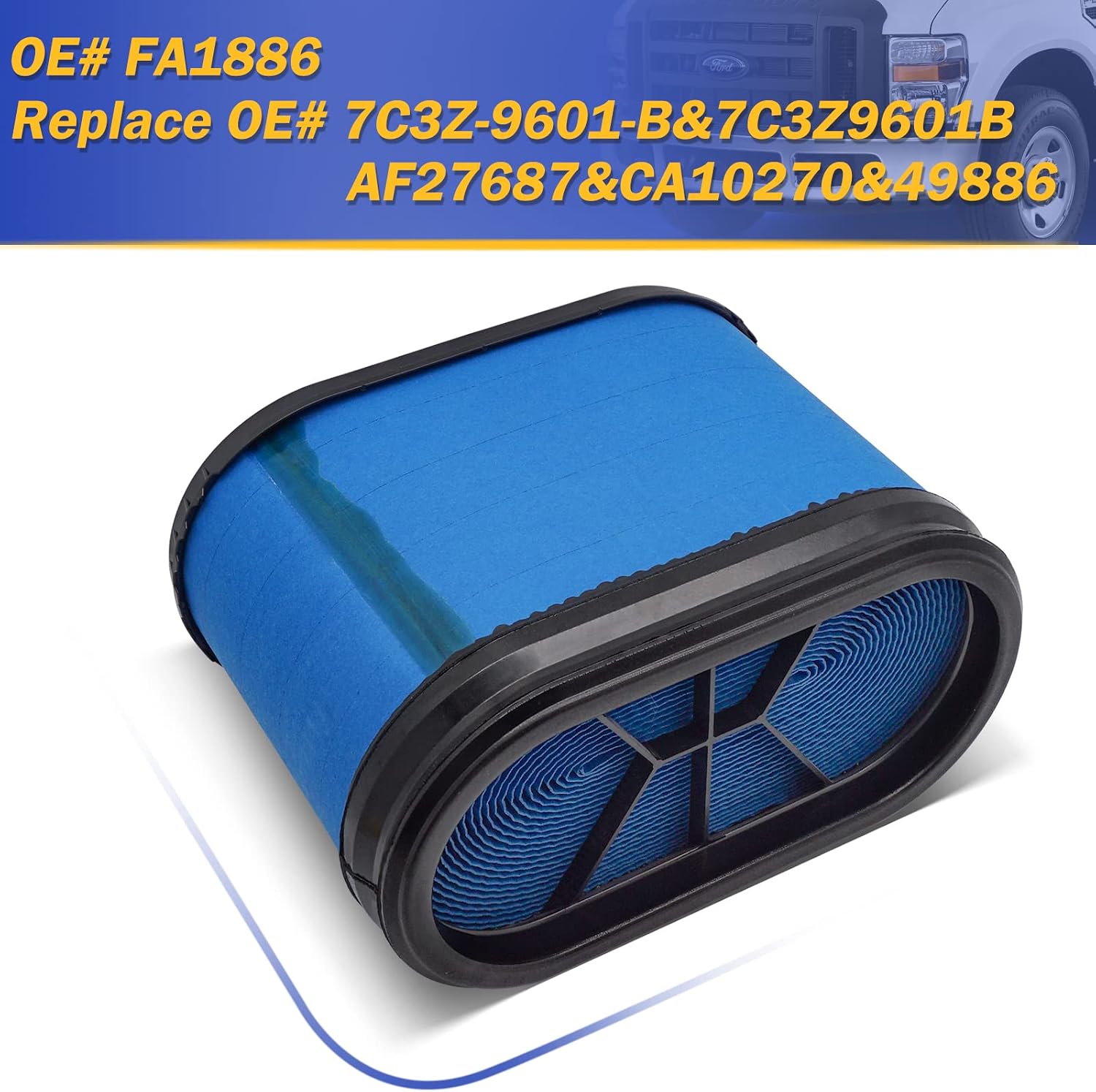 Engine Air Filter for 2008 2009 2010 Ford F250 F350 F450 F550 Super Duty 6.4 V8 Powerstroke Diesel Engine FA1886