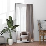 Full Length Mirror, 71"x25" Arch Mirror Floor Mirror with Stand Wall Mirror Black Arched Full Body Mirror Standing Hanging or Leaning Against Wall Bedroom Mirror for Entry, Living Room