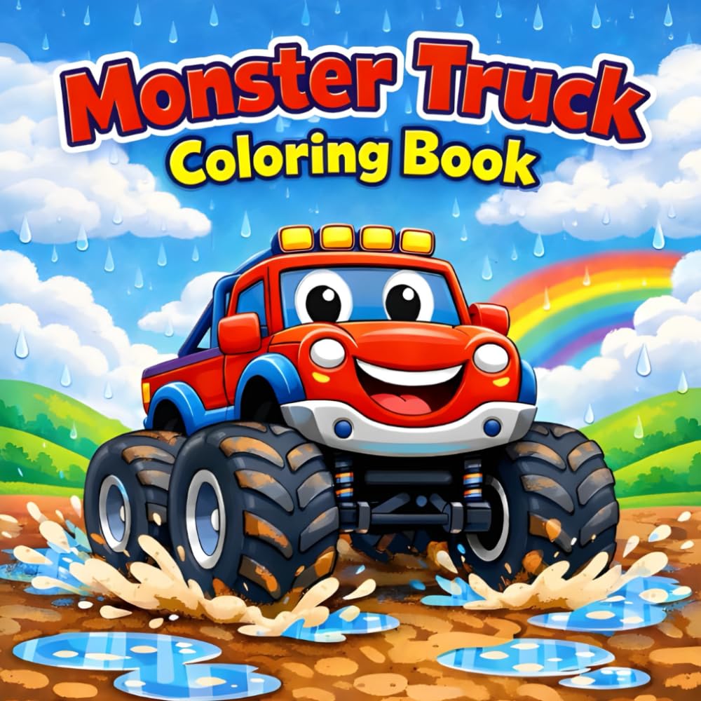 Monster Truck Coloring Book: Action-Packed Monster Trucks to Color for Kids Ages 4–8