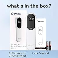 Vista 9 de Berrcom - Termómetro de frente sin contacto para adultos, niños y bebés, termómetros digitales infrarrojos médicos con alarma de fiebre, pantalla