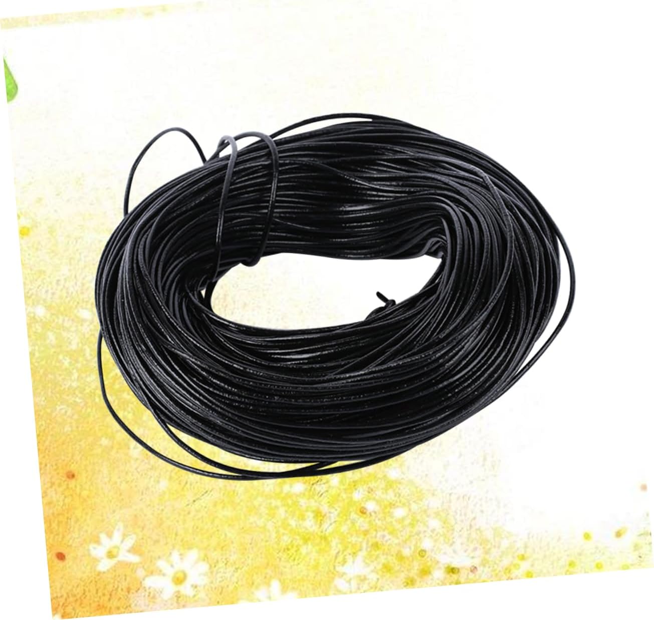 STOBOK 3pcs Genuine Round Leather Cord Jewelry Making String for Beads Bracelet Necklace DIY