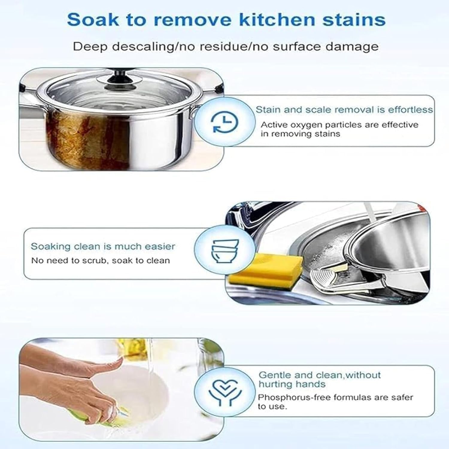 RutviRoshan Foam Cleaner, All Purpose Cleaner, Kitchen Cleaner, Stain and Rust Cleaner, Foam Rust Remover Kitchen All-Purpose Cleaning Powder, Utensil Cleaner, Tiles Cleaner Liquid 3