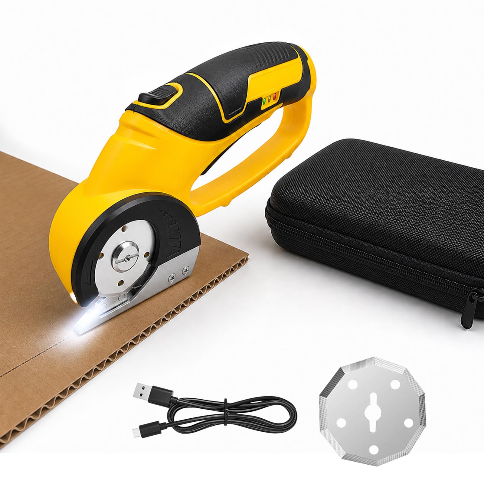 Eborrkee Cordless Cardboard Cutter, Cordless Electric Box Cutter with Blade
