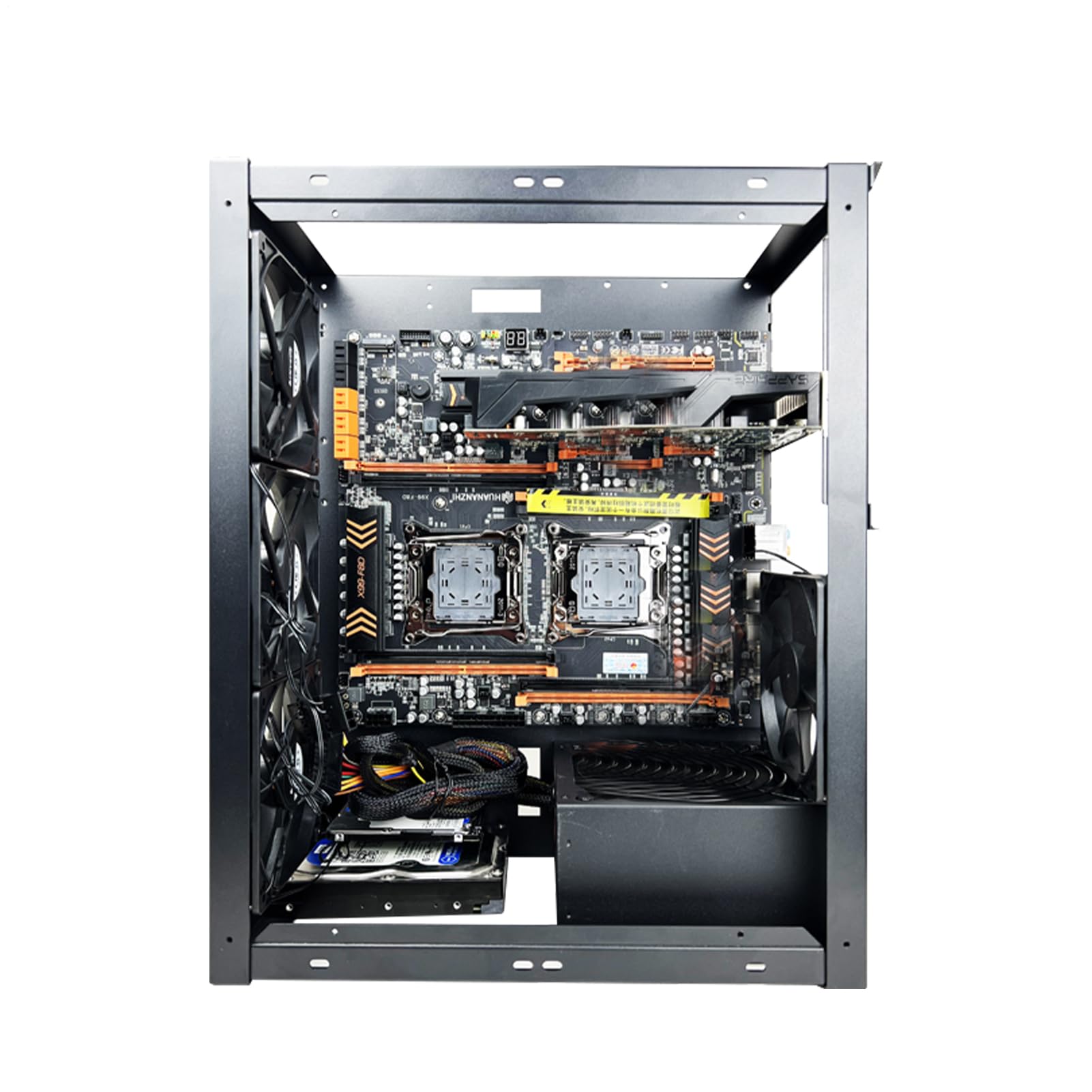 per PC - in alluminio impilabile, sostituzione del case del computer | aperto | Supporto per scheda madre con spazio per ventola per ATX ATX Mini ITX, banco di prova e dissipazione d