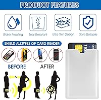 Vista 5 de Ouligay 10 fundas RFID para tarjetas de crédito con bloqueo RFID, fundas RFID para tarjetas de crédito, fundas RFID para tarjetas de crédito, fundas