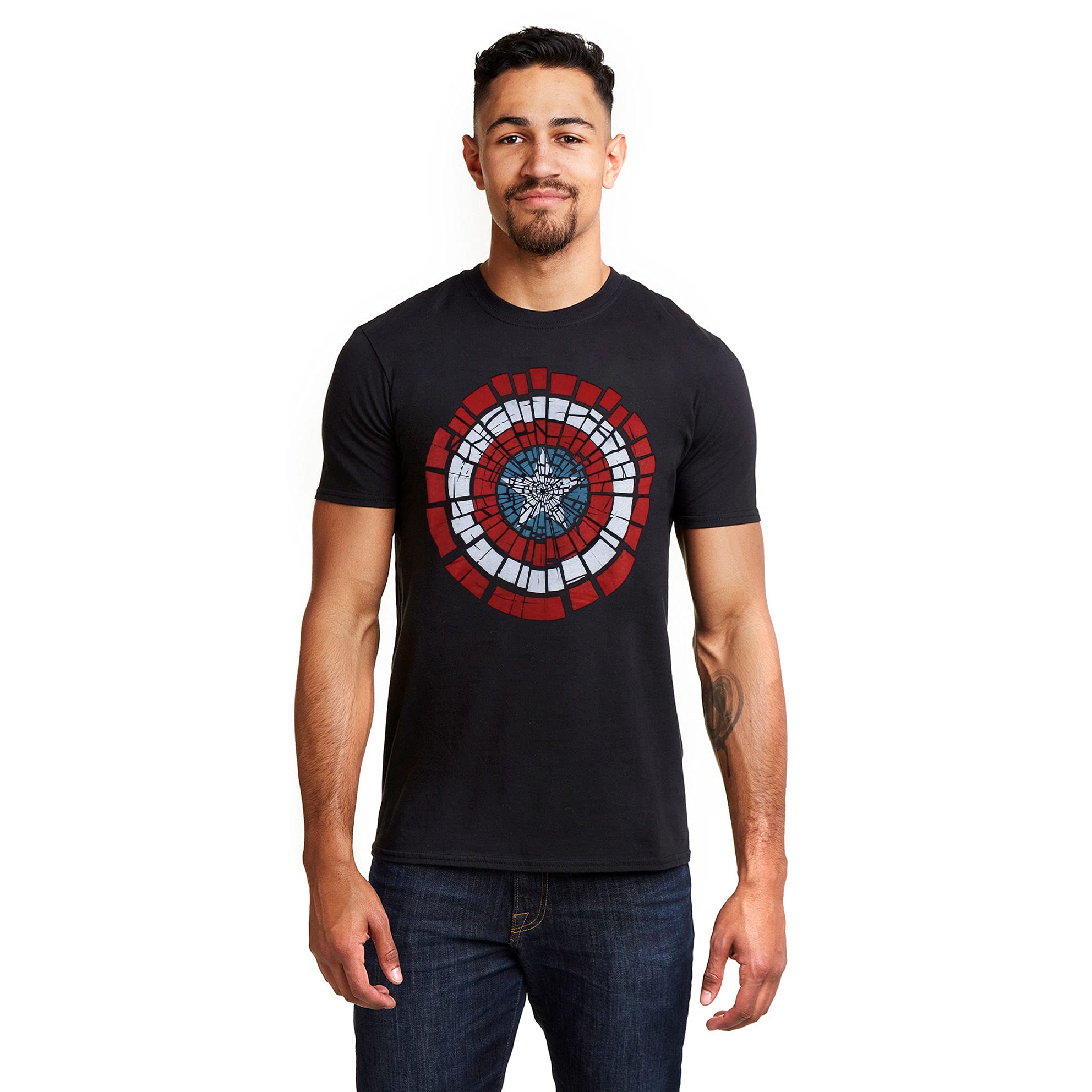 MarvelMen's CAPATAIN AMERICA SHIELD SHATTERED T - Shirt