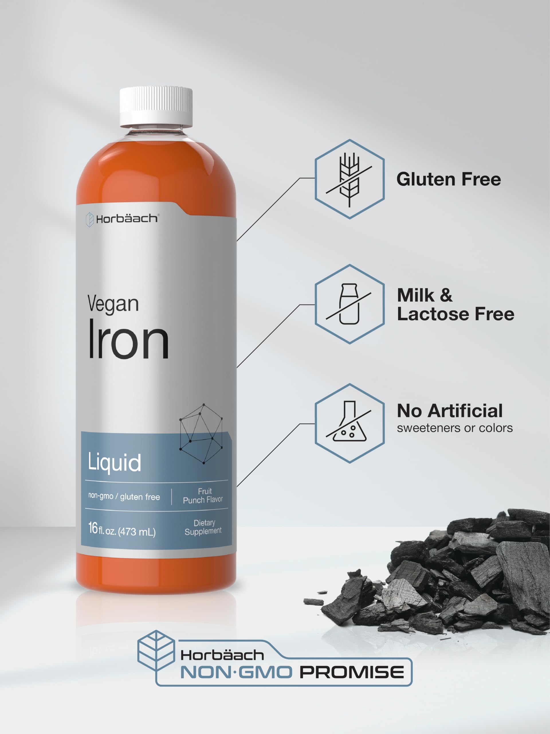 Horbäach Iron Supplement Liquid | 16 fl oz — Amazon image 5