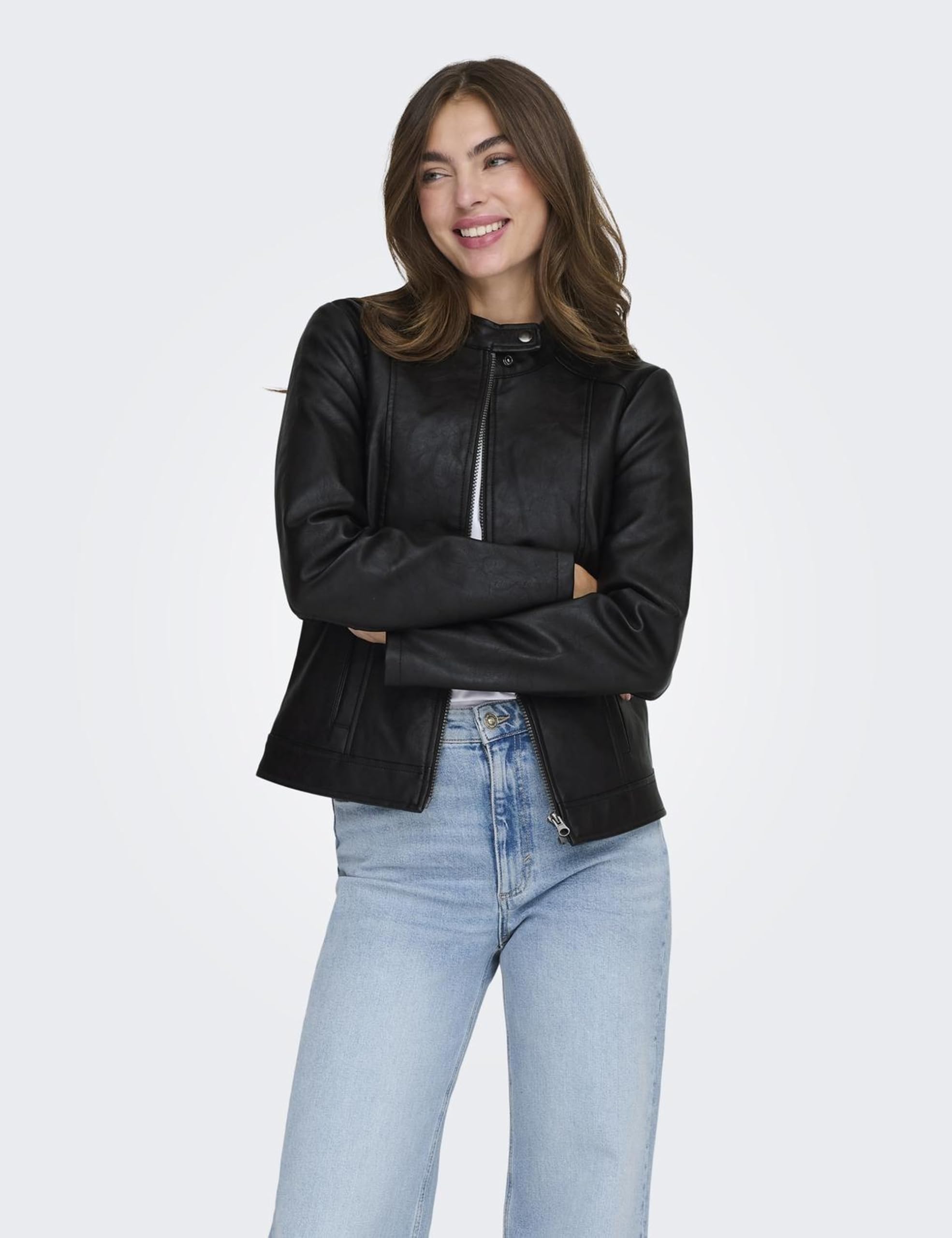 JACQUELINE de YONG Faux Leather Jacket JDYEMILY Faux Leather Jacket