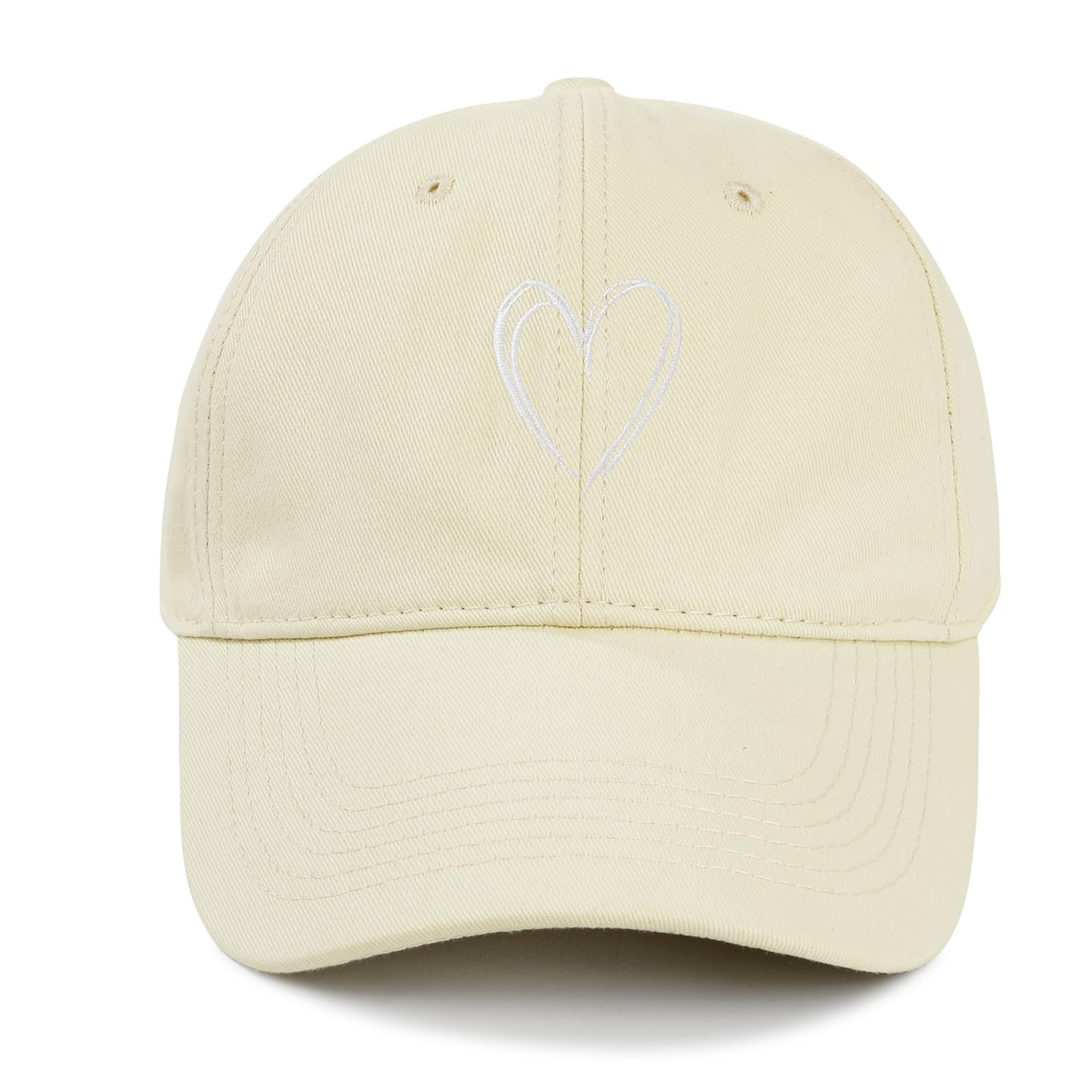 American Trends Womens Baseball Caps Cute Heart Embroidered Dad Hat