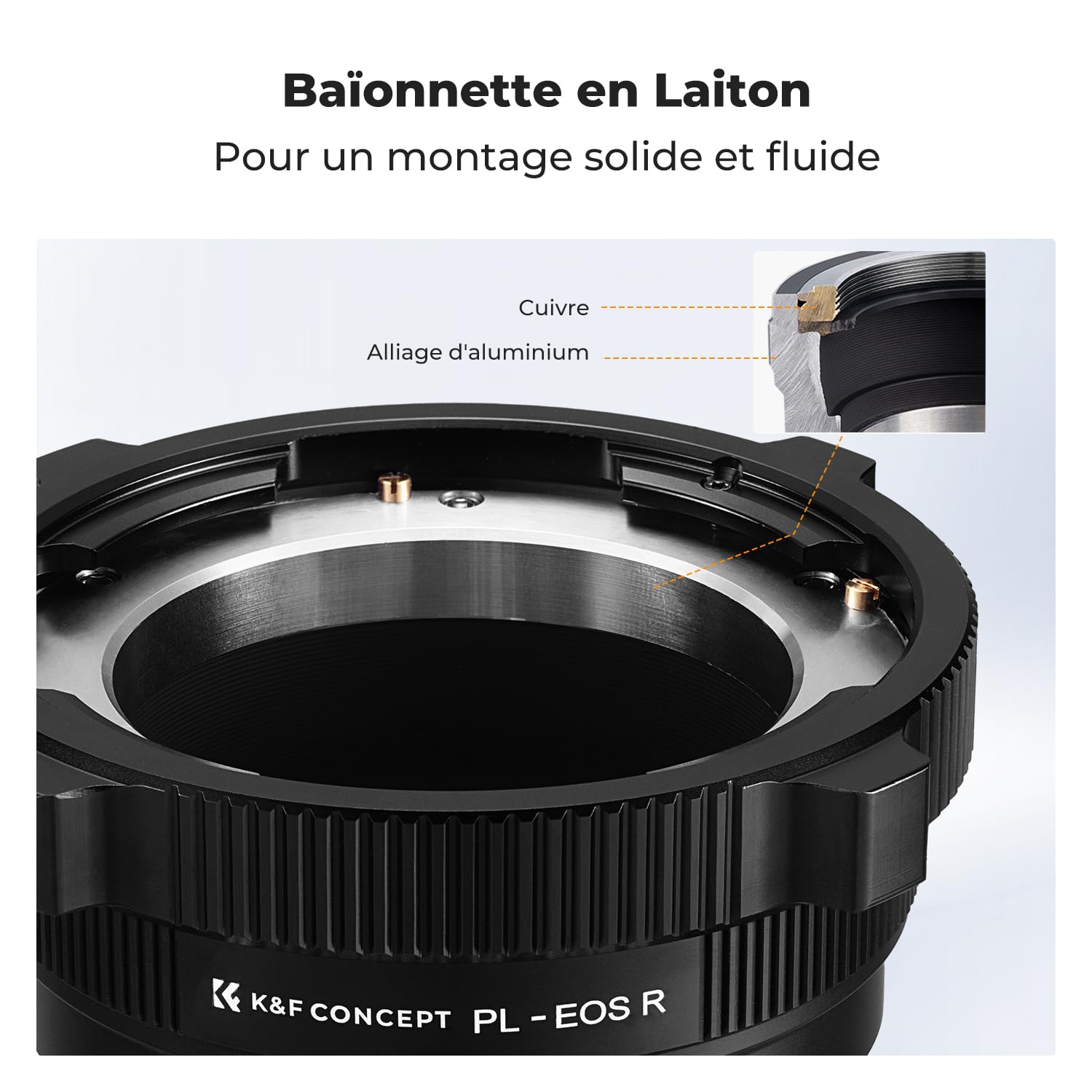 K&F CONCEPT PL-RF Adaptateur Objectif Compatible avec Les Canon EOS