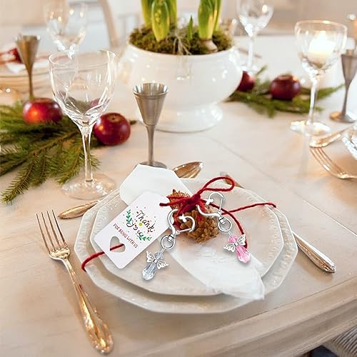 Miniatura 4 de Juego de 24 llaveros con diseño de alas de ángel, llavero colgante de alas de ángel, regalos de boda, regalos de baby shower, recuerdos de regreso