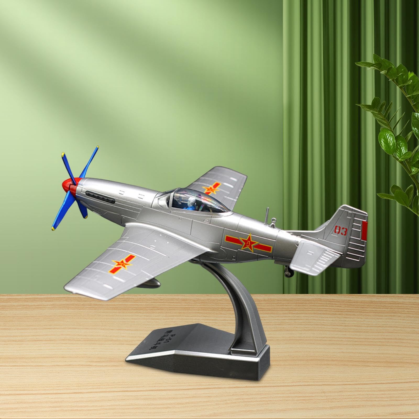 Amazon.co.jp: T Tooyful 合金 1/48 P51 マスタング戦闘機モデル