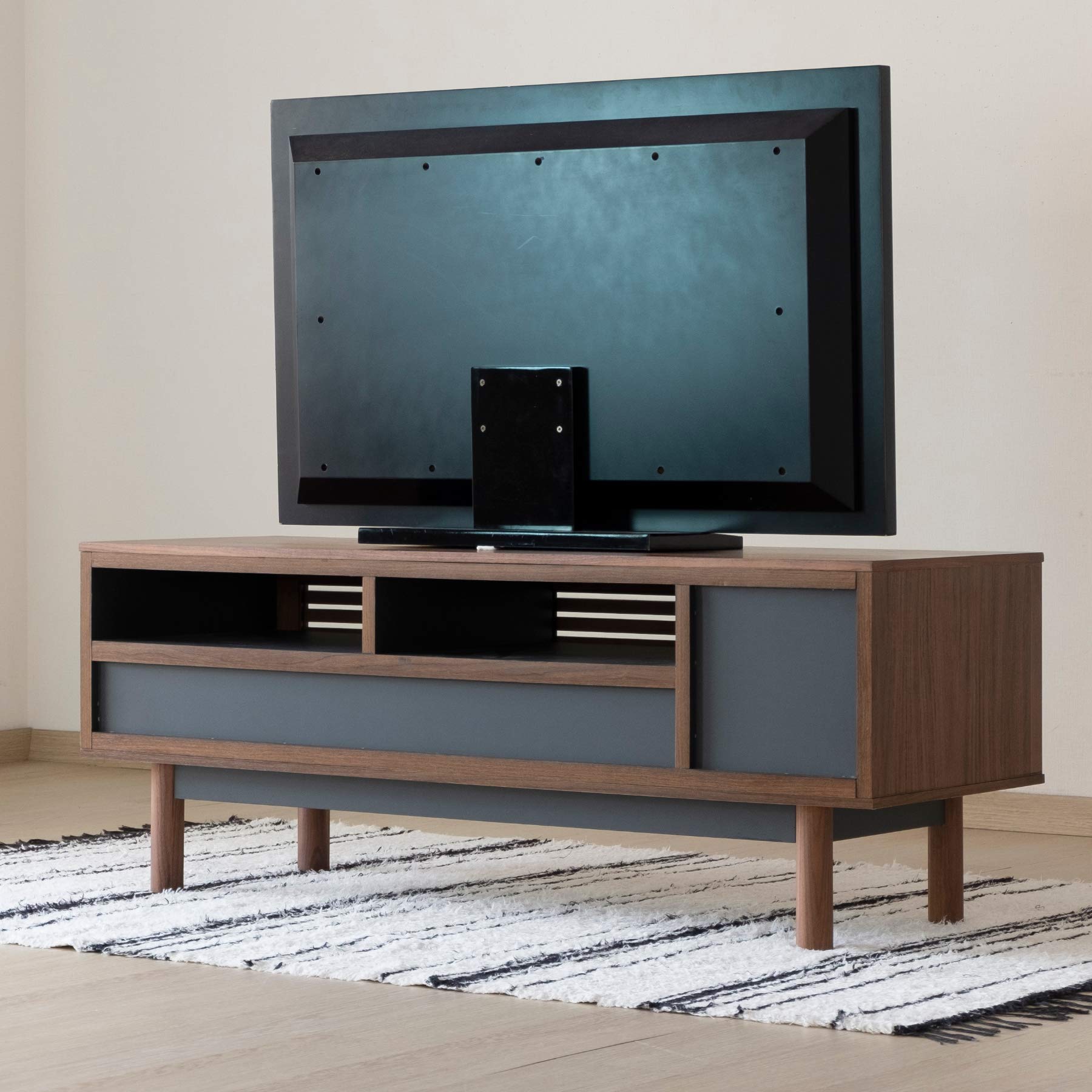 Amazon｜ISSEIKI テレビボード 幅125cm (ミディアムブラウン) スタイル
