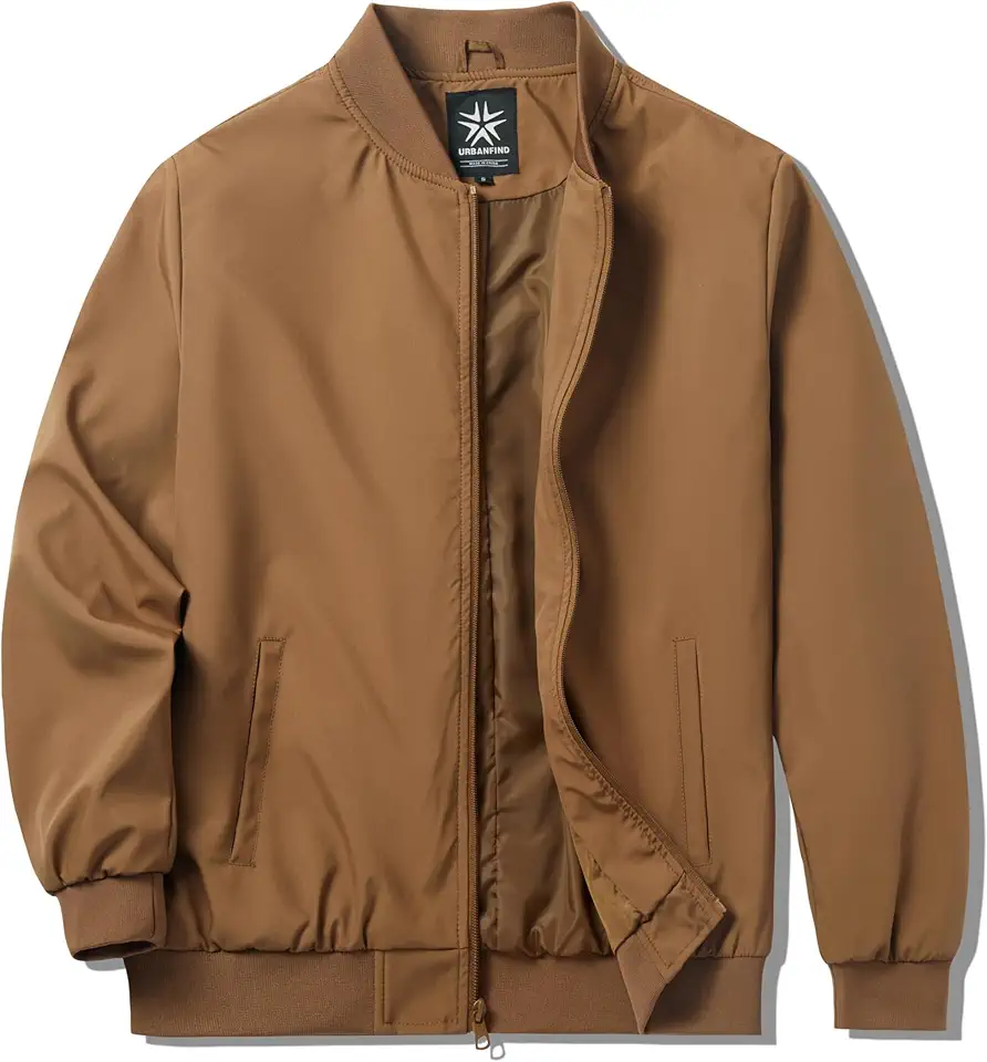Jaqueta masculina universitária casual moderna elegante jaqueta bomber leve corta-vento