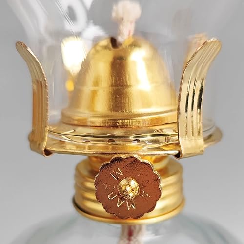 Vista 8 de Lámparas de aceite rústicas de vidrio transparente para uso en interiores, altura de 11 pulgadas x 3.77 pulgadas de ancho, lámpara de queroseno