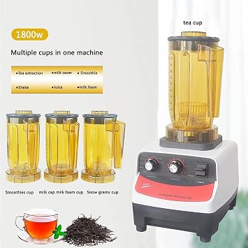 Smoothie Blender,Bubble Tea Machine,Tea Brewing Machine,1200ml Multifuction Food Blender 1800W Shaking Machine Smoothie Maker Brew Cream Milk Shaker