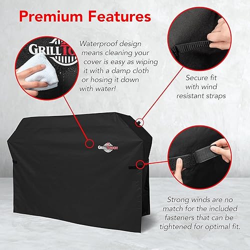 Miniatura 4 de Cubierta de parrilla de barbacoa resistente para parrilla al aire libre, 30 pulgadas, impermeable, resistente a la intemperie, resistente a