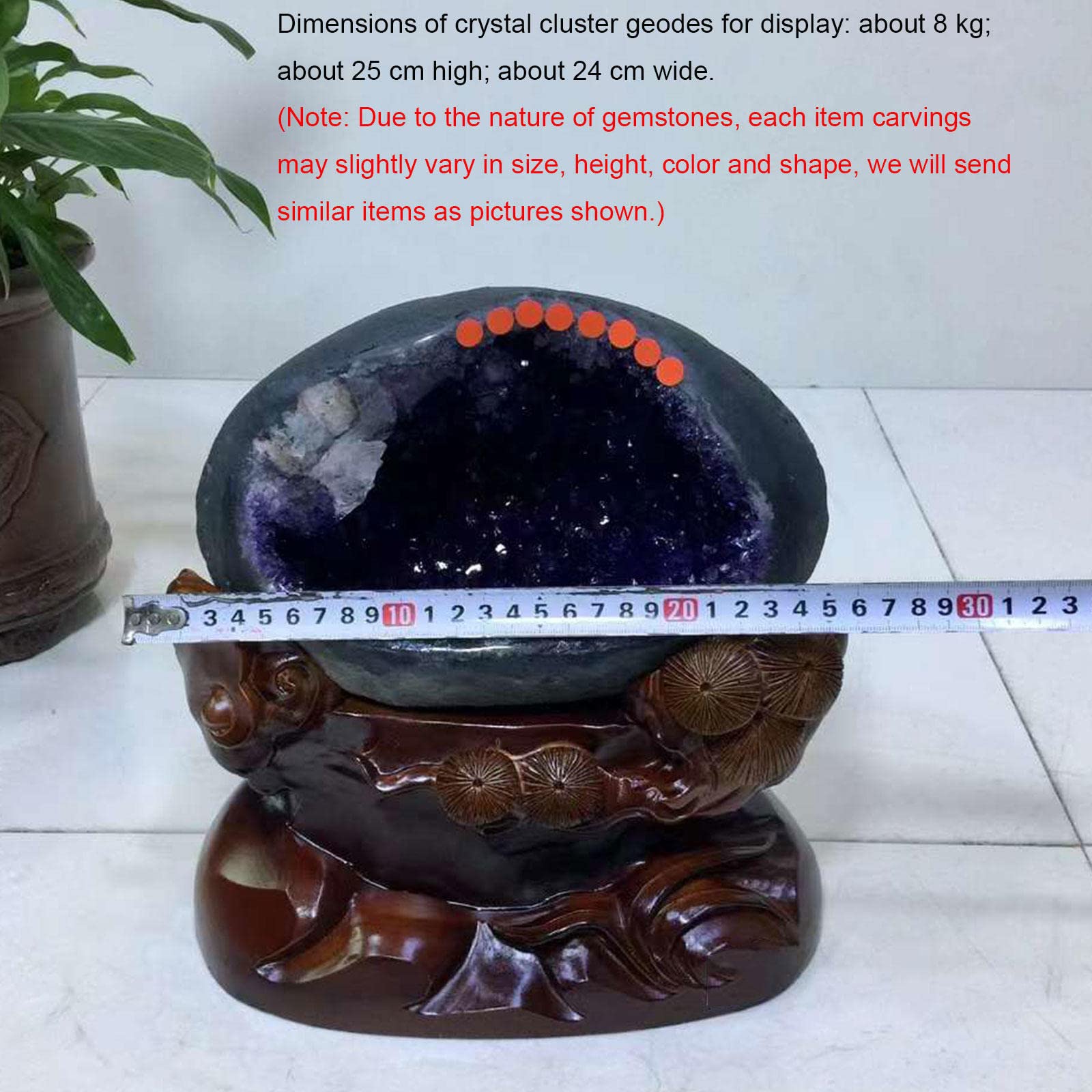 Geoda de Racimo de Cristal de Amatista en Bruto - Piedra de Amatista Natural de Alta Energía - Espécimen de Amatista de Racimo de Cuarzo de Cristal de Roca Curativo para Regalo,17.5 lbs