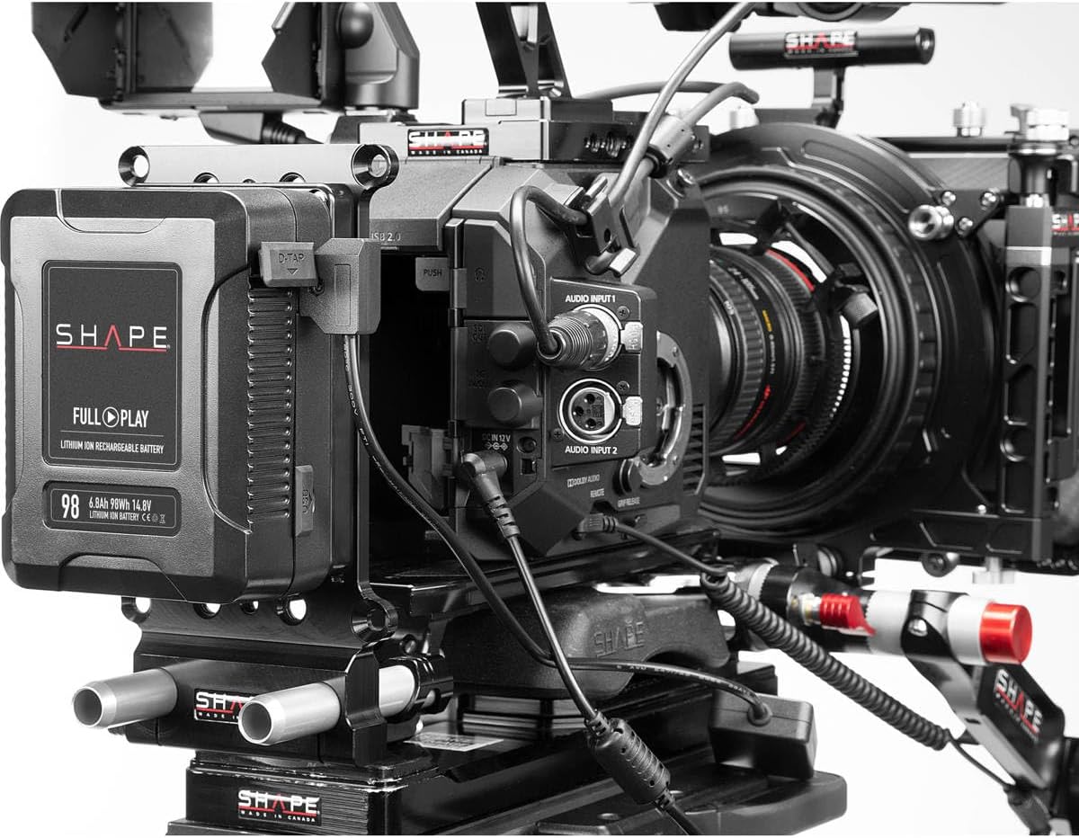 SHAPE Full Play Batterie rechargeable 98 Wh V-Mount avec SHAPE Full Play Chargeur de batterie portable D-Tap