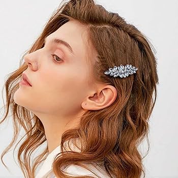 Amazon.com : Iaceble Silver Bohemia Rhinestone Leaf Crystal