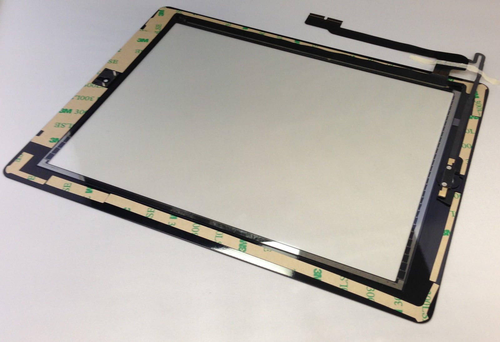 Black Touch Screen Glass Digitizer for Ipad 4th Gen Complete Home Flex+adhesive (Complete Pre-installed Home Flex + Adhesive)