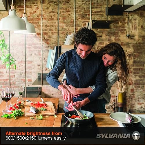 Vista 8 de Sylvania Bombilla LED A21 de 3 vías de 6/13/19W EverydayLED, 600/1500/2150 lúmenes, no regulable, 80 CRI, 2700K, blanco suave, 1 paquete (42052)