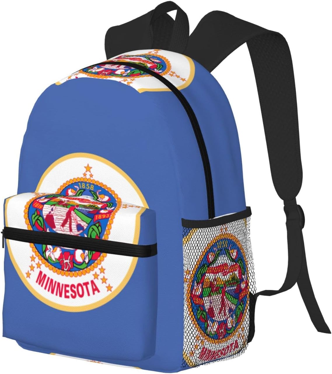 Minnesota State Flag Backpack Large Sports Bag, Best for Basketball, Soccer, Volleyball, Swim, Gym, Travel