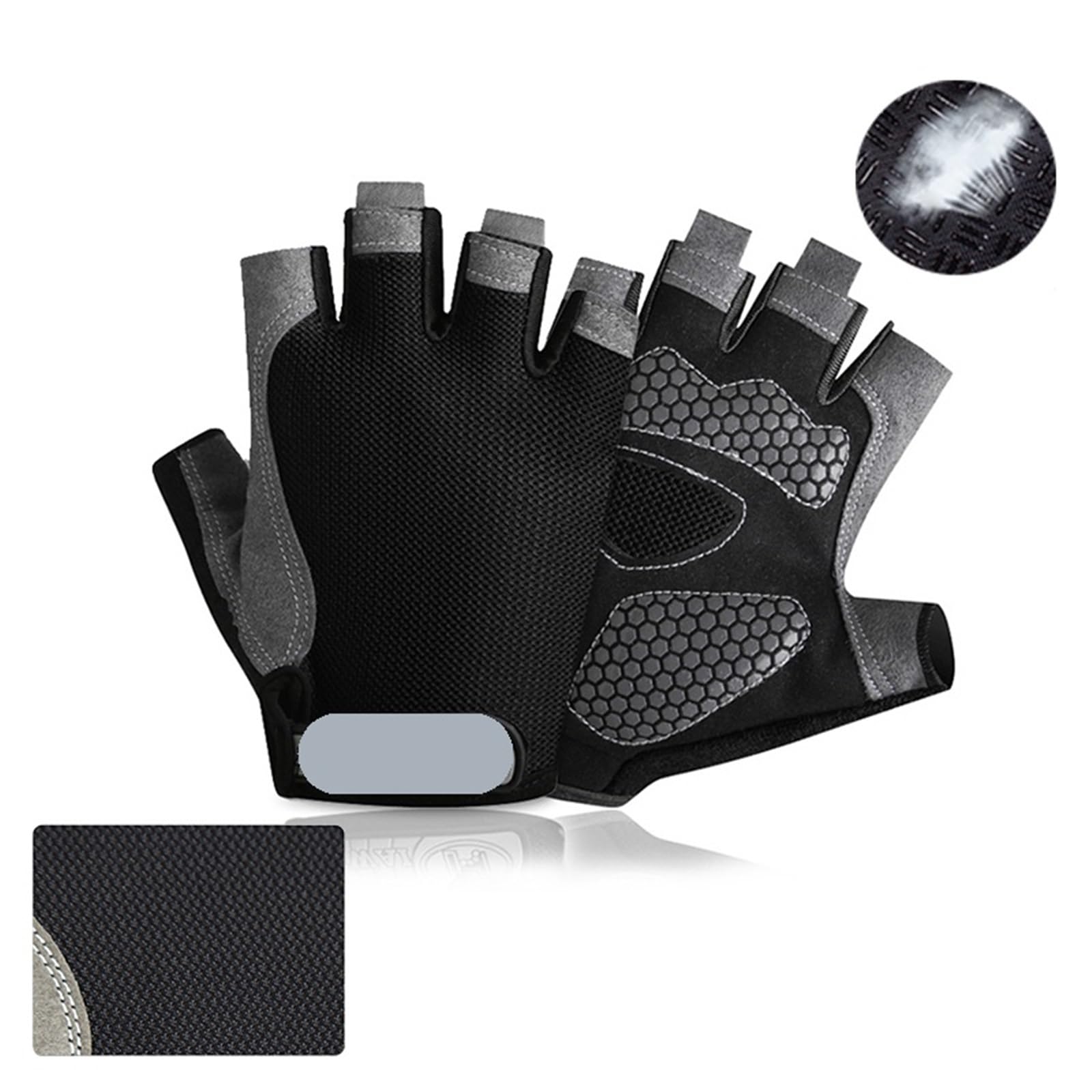 Home Essentials, Guanti da Palestra, Fitness, Traspiranti, Antiscivolo, per Donna e Uomo, con Mezze Dita, Guanti da Ciclismo Senza Dita, per biciclett