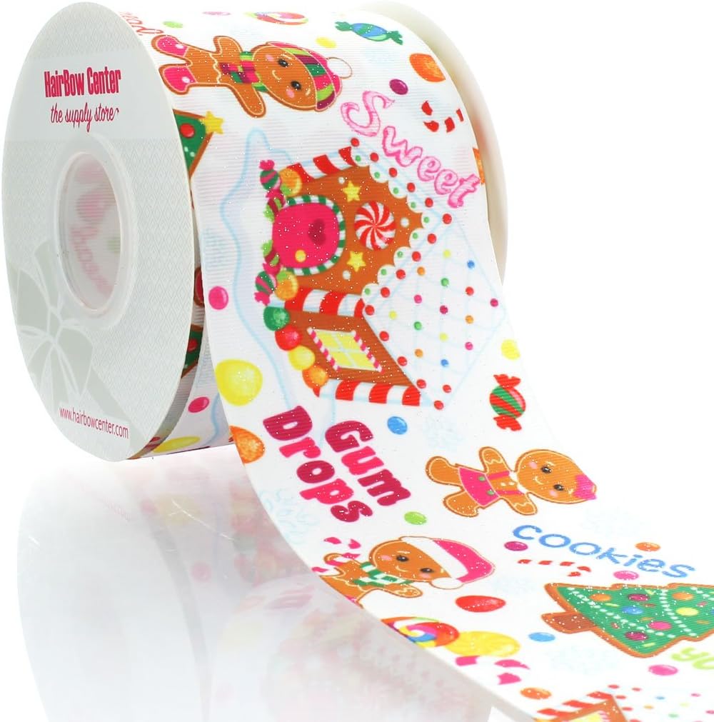 3" Gingerbread Land Grosgrain Ribbon 25yd