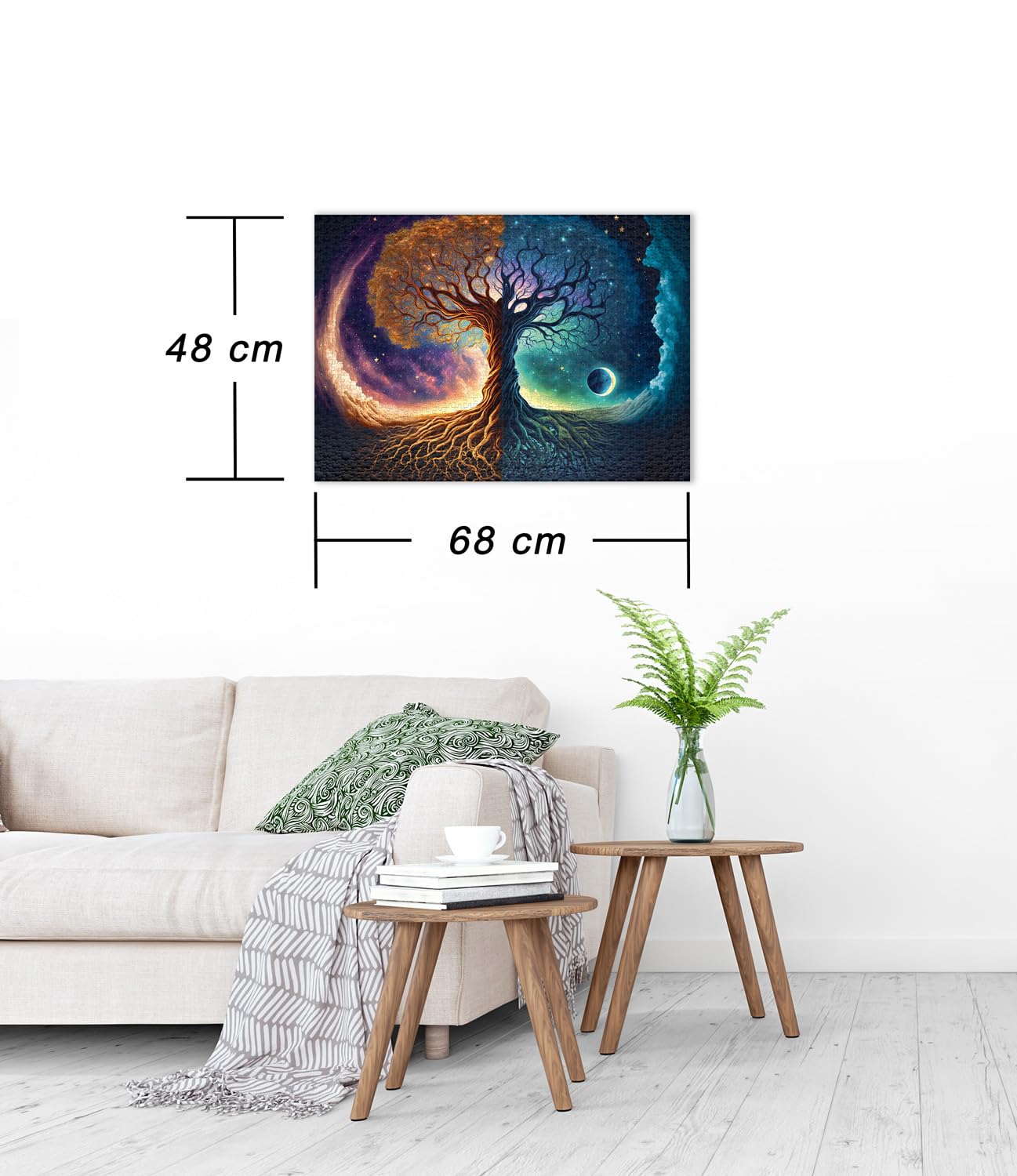 Ulmer Puzzleschmiede, 1000 piece jigsaw puzzle ‘World Tree’, magical and gloomy Yggdrasil motif, Nordic mythology - Image 3