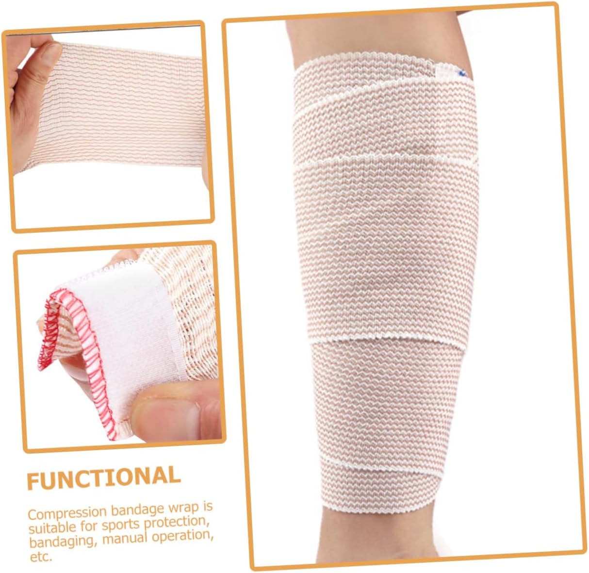 WOONEKY 3rolls Elastic Bandage Wound Dressing for Knee Ankle Wrist Compression Wrap for Women Men Sports Therapy
