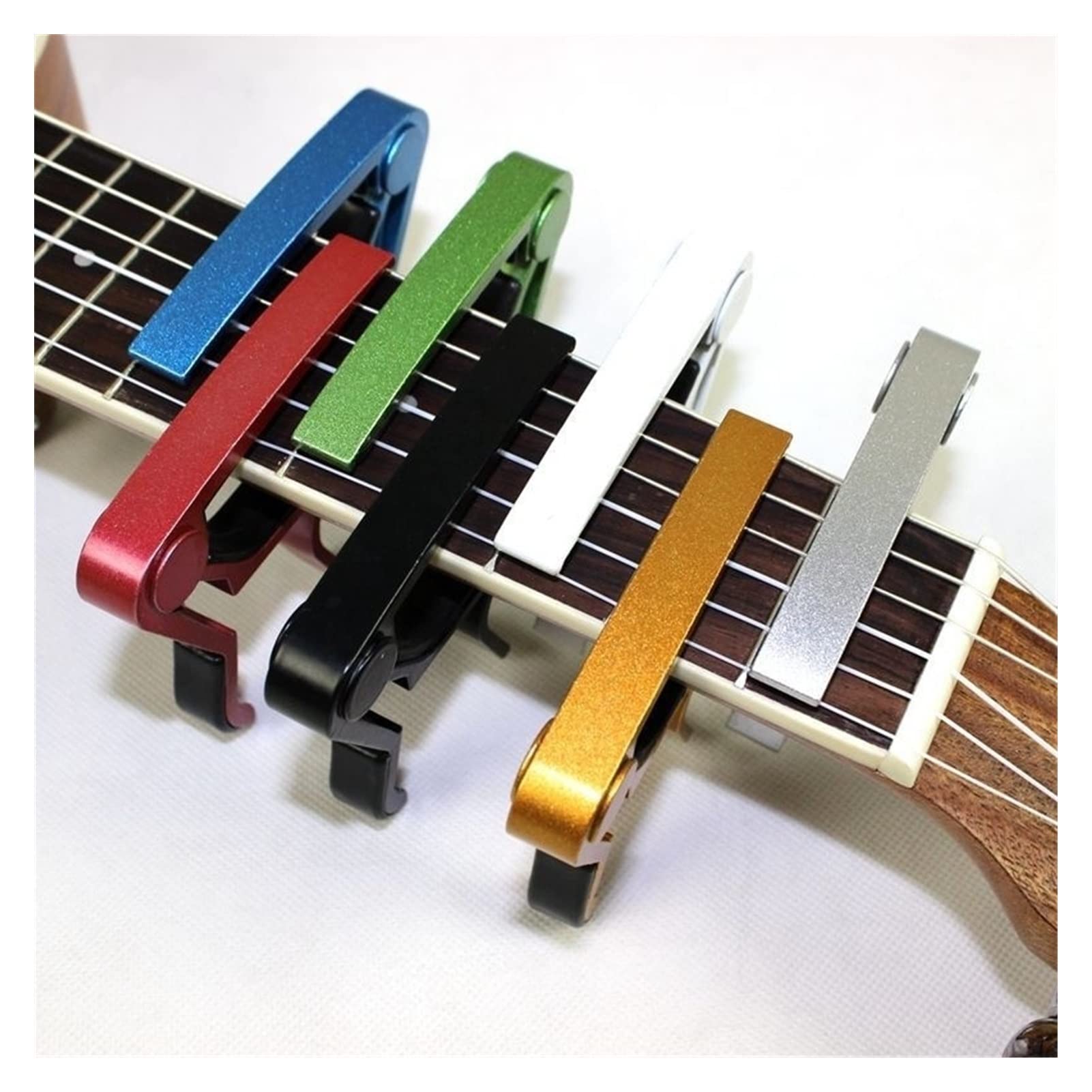 Capotasto per chitarra Morsetto per trasposizione del tono regolabile Variabile suono per chitarra in legno Clip per cambiare il suono Accessori per strumenti musicali, Capotasto per chitarra (Color