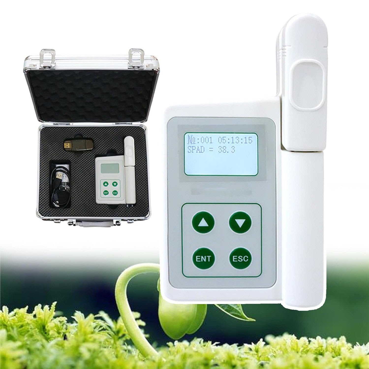 Analizador De Clorofila Portátil, Medidor De Clorofila, Medidor De Contenido De Nitrógeno, Analizador De Nutrientes Para Plantas Con Rango De Medición De 0.0 a 99.9 Spad, Para Agricultura Y Jardinería