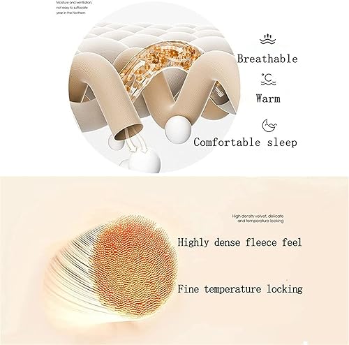 Miniatura 6 de Dfcdcoo Edredón de invierno grueso de hibisco de aislamiento súper suave, cachemira y telas dobles, manta de terciopelo de felpa esponjosa