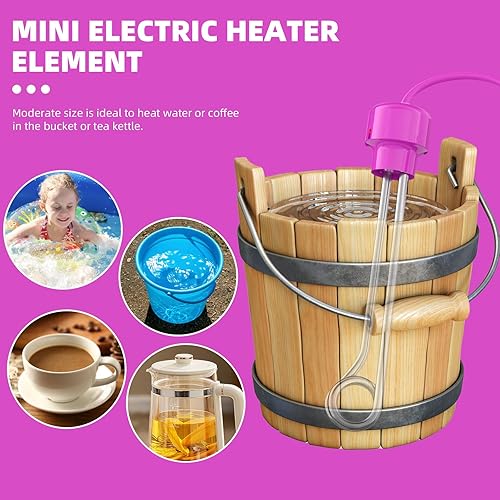 Miniatura 3 de Calentador de agua de inmersión de 1200 W, calentador de agua de cubo de acero inoxidable 304, calentamiento rápido para bañera, agua de piscina y